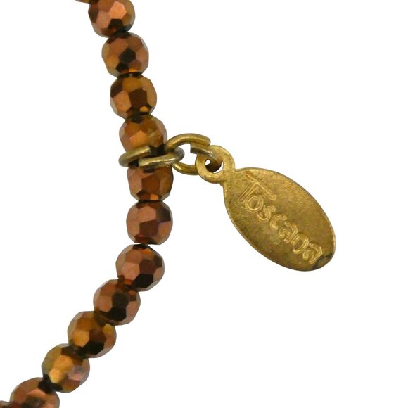 TOSCANA beaded stretch bracelets w tassel set of 2 - Picture 3 of 5